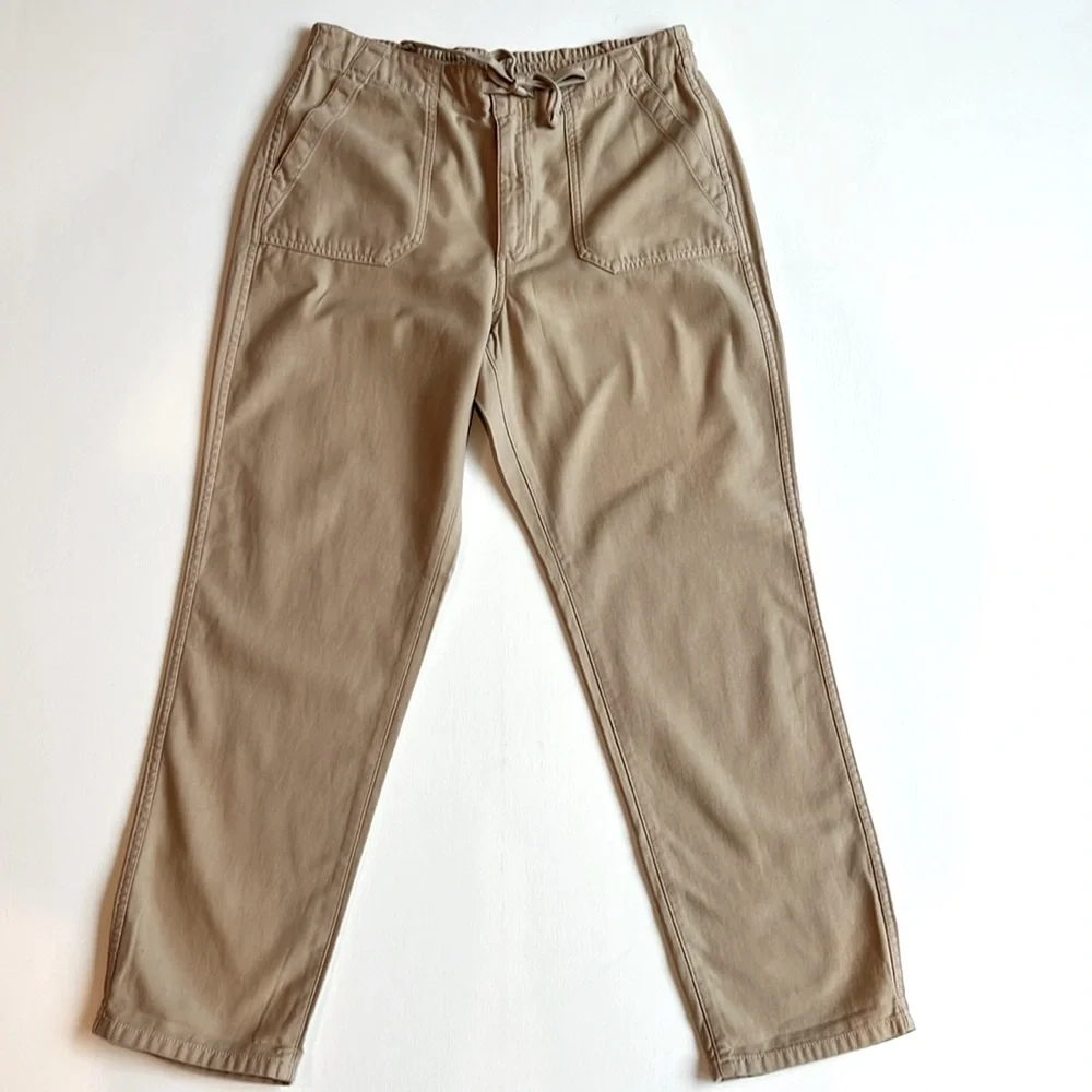 J.Crew Tie-Waist Camp Pant- NWT- Dark Beechwood- Size MEDIUM - Picture 4 of 9
